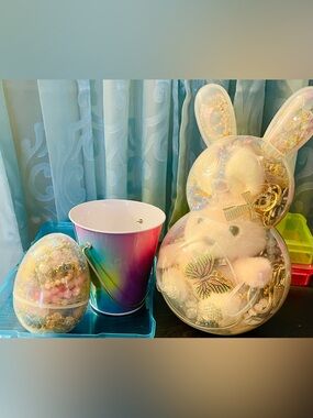 EASTER BUNNY, Bucket, Bracelets, Key Rings or Bag Charms!!! LAST CHANCE!